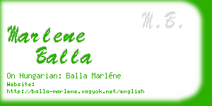 marlene balla business card